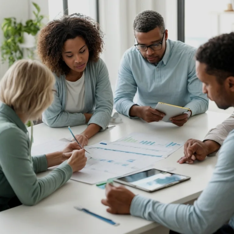 Gruppe diskutiert Ausgabenstrategien